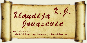 Klaudija Jovašević vizit kartica